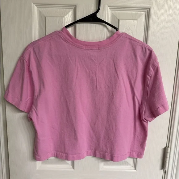 Nuuds Vintage Cotton Cropped Tee Color Bubblegum - Picture 3 of 4
